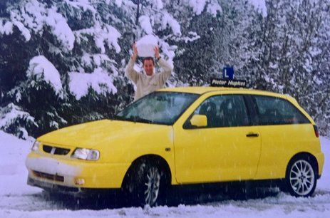 Gele Seat Ibiza GT TDI Cupra lesauto van Autorijschool Hartkamp
